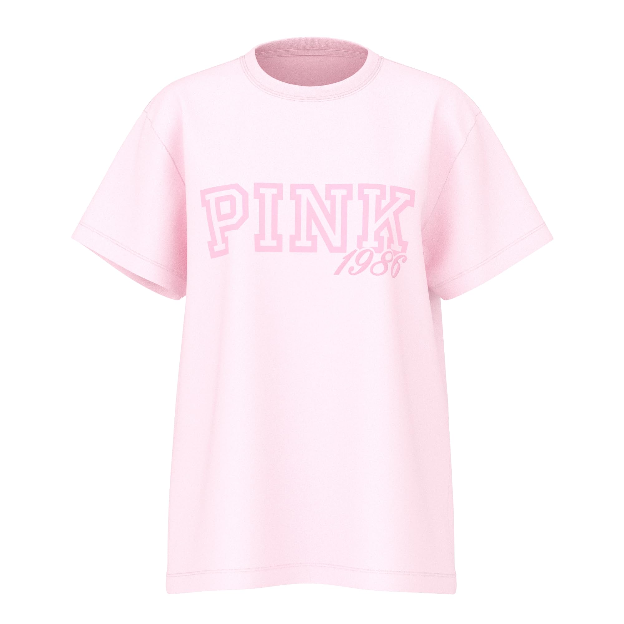 Pink Women's Oversized Campus Cotton T-Shirt