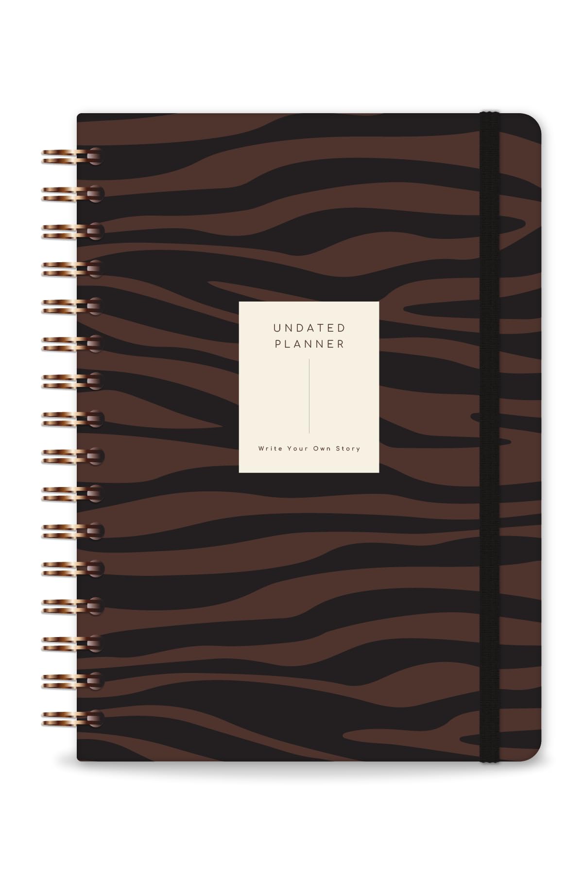 PAPERORA Spiralli Süresiz Planlayıcı Ajanda Kahverengi Zebra- 15x21