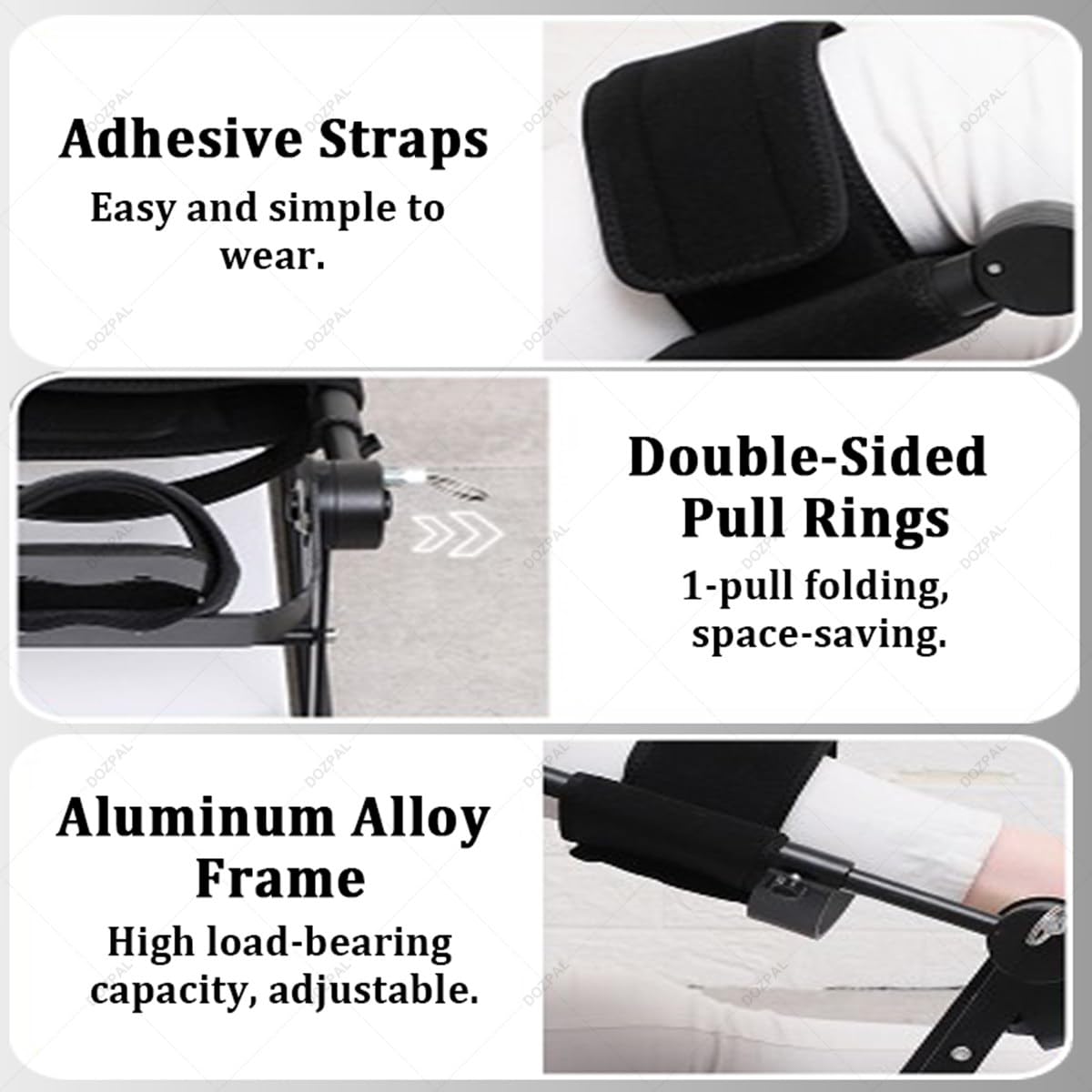 Máquina CPM para flexión y extensión de Rodilla, Equipo de tracción para Miembros Inferiores, Equipo de rehabilitación de piernas con ángulo de 0° a 120° y Ajuste de 10 velocidades L