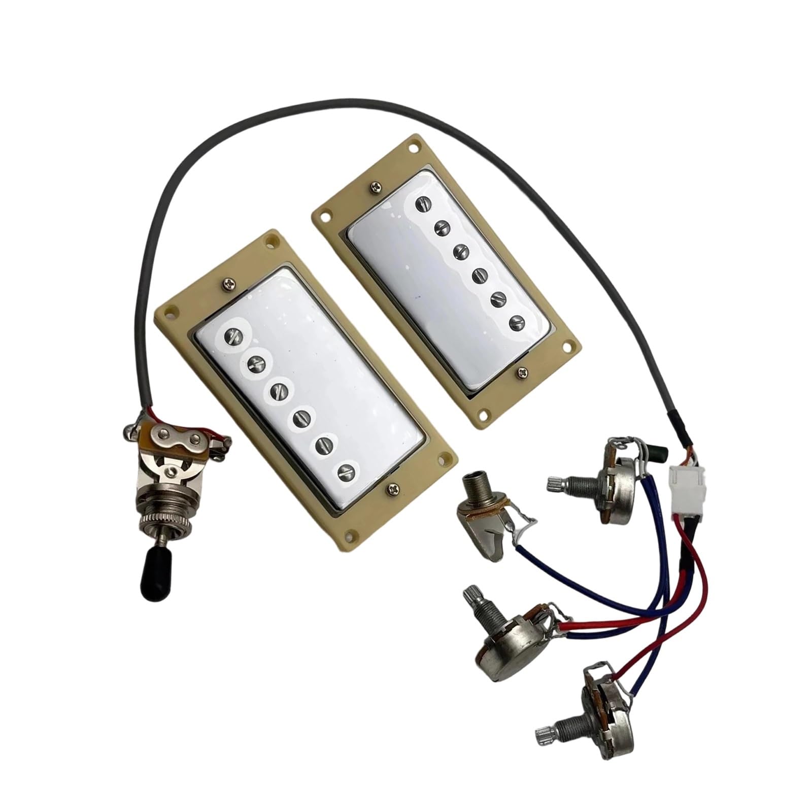 Zestaw Przetworników Humbucker Do Gitary Elektrycznej 16.6K 4C Z Wiązką Przewodów 2V1T/2V2T