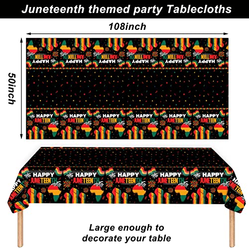112 Pieces Juneteenth Decorations Kit-Juneteenth Balloon Garland Arch Kit With Happy Juneteenth Tablecloth Gold Chain Balloon For African-American June 19Th 1865 Freedom Day Party Supplies #TOP2
