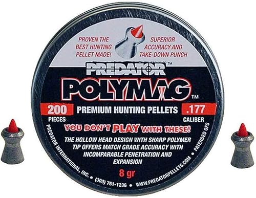 Miniatura 3 de Predator International Polymag .177cal Airgun Pellets, 200ct