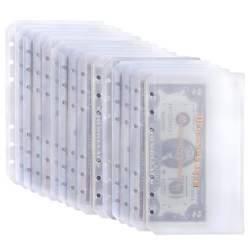 15pcs A6 Binder Pockets with No Zippers, Zipless Budget Envelopes