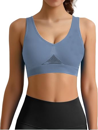 Sports Bras for Women, Womens Sports Bras Yoga Gym Seamless Stretchy Bra, Workout Fitness Comfort Sports Bra