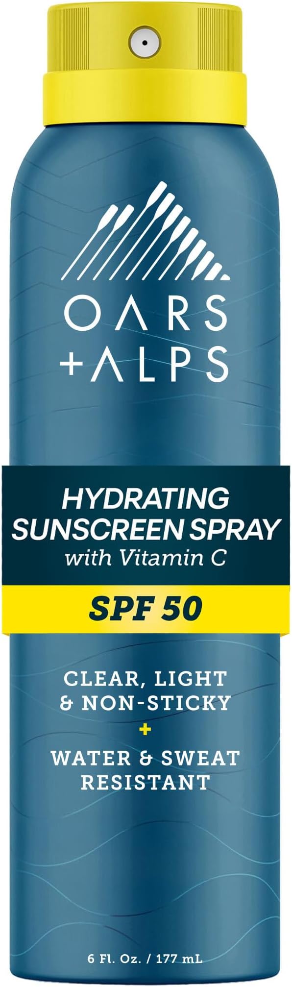 SPF 50 Face & Body Broad Spectrum Sunscreen Spray | Fast-Absorbing, Lightweight, Non-Greasy, Hawaii Reef Act 104 Compliant, Water-Resistant, Octinoxate + Oxybenzone Free, 6 Oz, 1 Pack