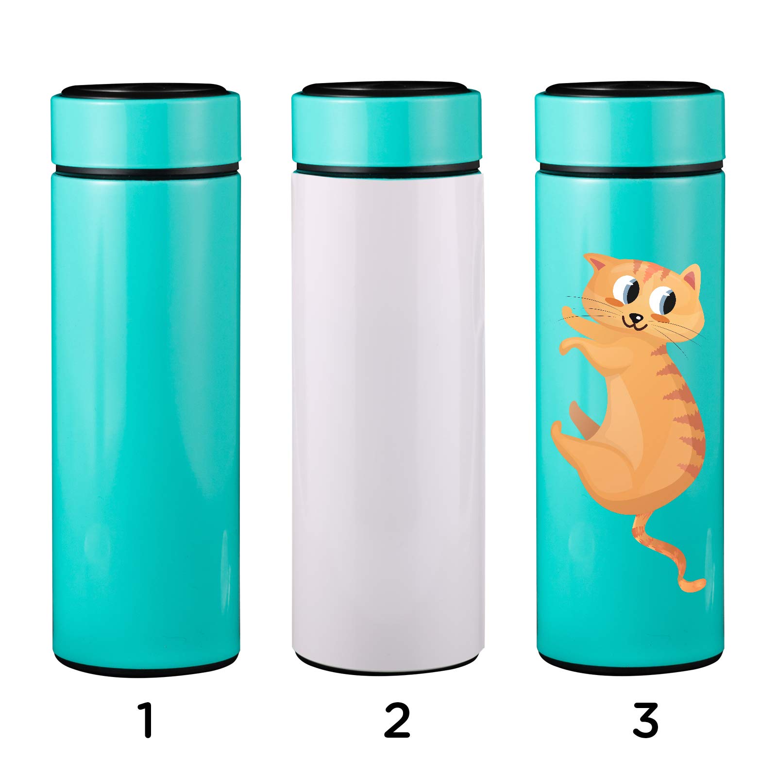 KINBOM Film d'Emballage Rétractable Pour Sublimation 30pcs, Sacs d'Emballage Thermorétractable, Tubes d'Emballage Rétractable Blanc, Pour La Sublimation De Tasses Et De Flans (6 Tailles Différentes)