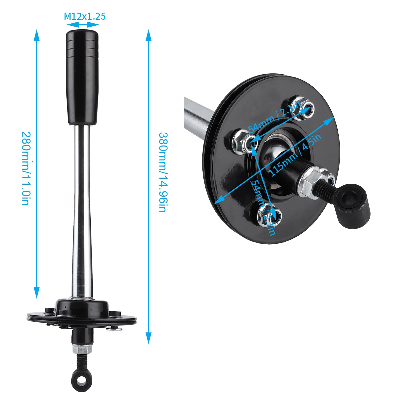 Drift Tuning Palanca de Corta Ajustable con Perilla Compatible con E30 E36 E46 E34 E39 E6x Z3 85-10 para Transmisión de Caja de Cambios Getrag o ZF Negro
