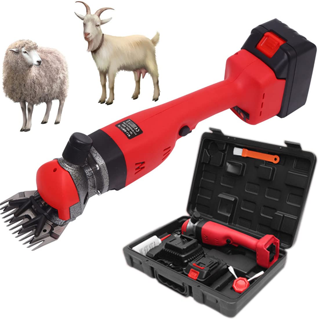 TAHALI Cesoie per Pecore 280W Tosatrici Elettriche Professionali per Impieghi Pesanti, per Rasare la Lana da Pelliccia di Pecore, Capre, Bovini, Animali Domestici da Allevamento