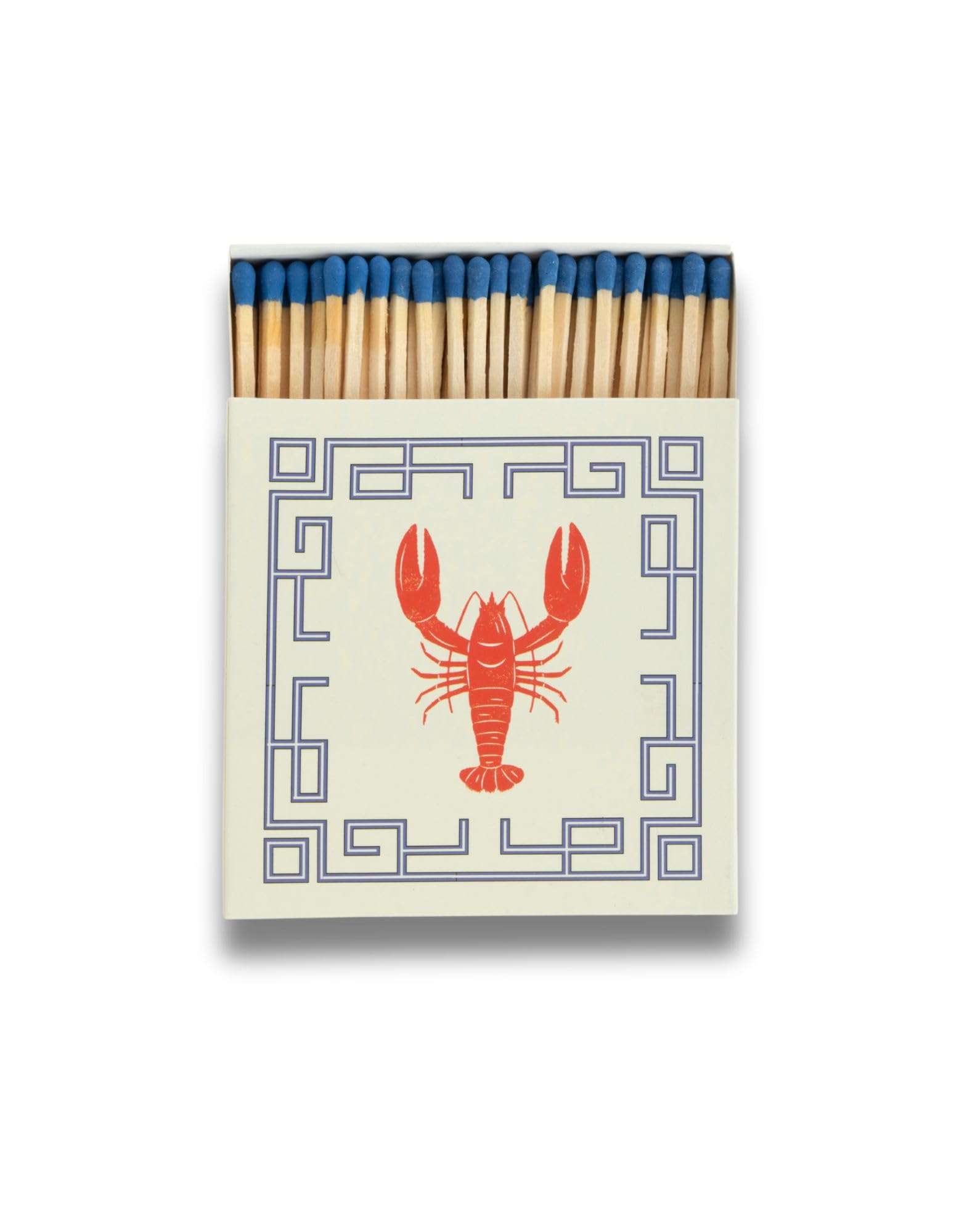 Home Luxury Gift Long Safety Matches I Stylish Square Matchbox (Lobster)