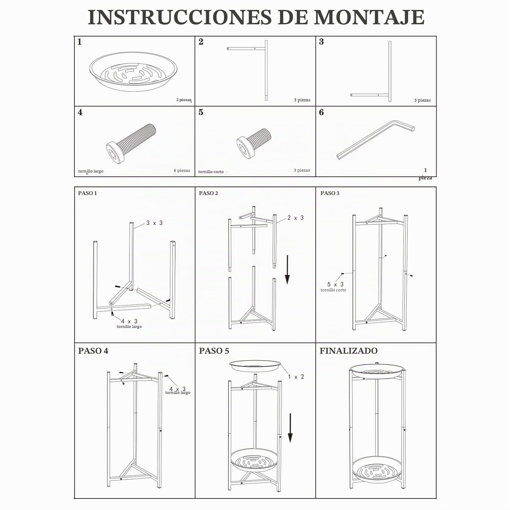 Lnrkai - Soporte de plantas de 2 niveles de metal para interiores, negro, estante alto redondo de esquina para múltiples plantas al aire libre, soporte de exhibición para macetas de flores para balcón