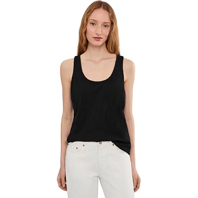 Mod-o-doc Curve Hem Scoop Neck Tank black