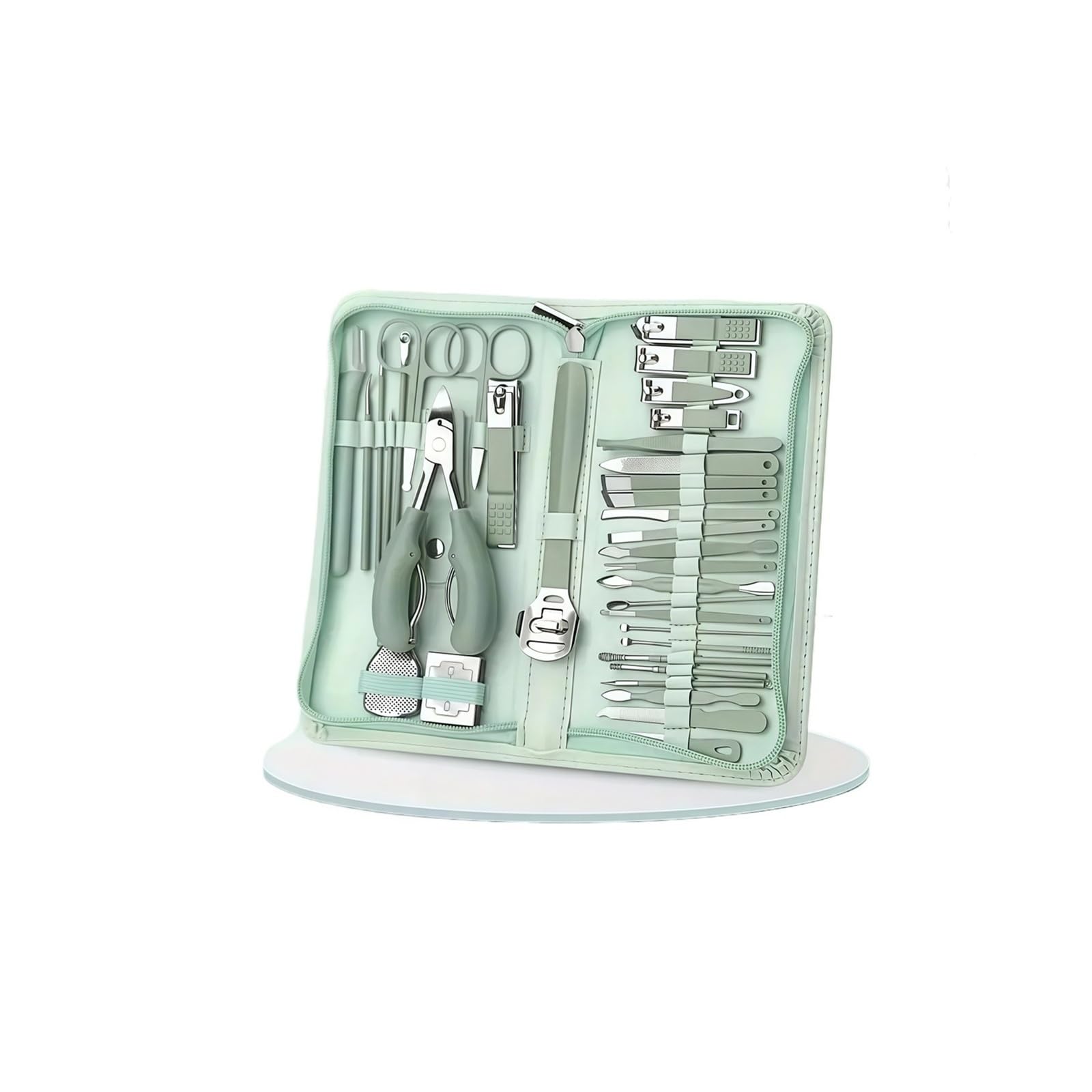 Juego de herramientas manicura multifuncionales acero inoxidable 35 piezas