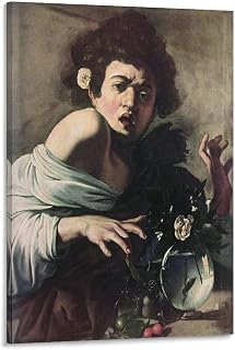 shefei Caravaggio Boy Bitten by A Lizard Canvas Wall Art Prints Poster Gifts Photo Picture Painting Posters Room Decor Home Decorative 16x24inch(40x60cm)