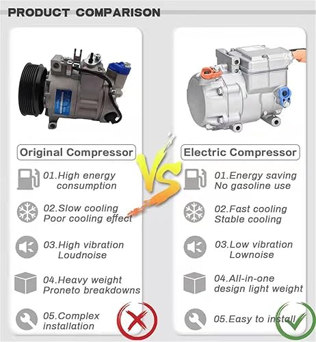 Miniatura 2 de DC 12V Electric air conditioner Compressor 14CC Car ac Universal Scroll compressor fit for Truck Camper RV Trailer most vehicles Battery Drive Fast