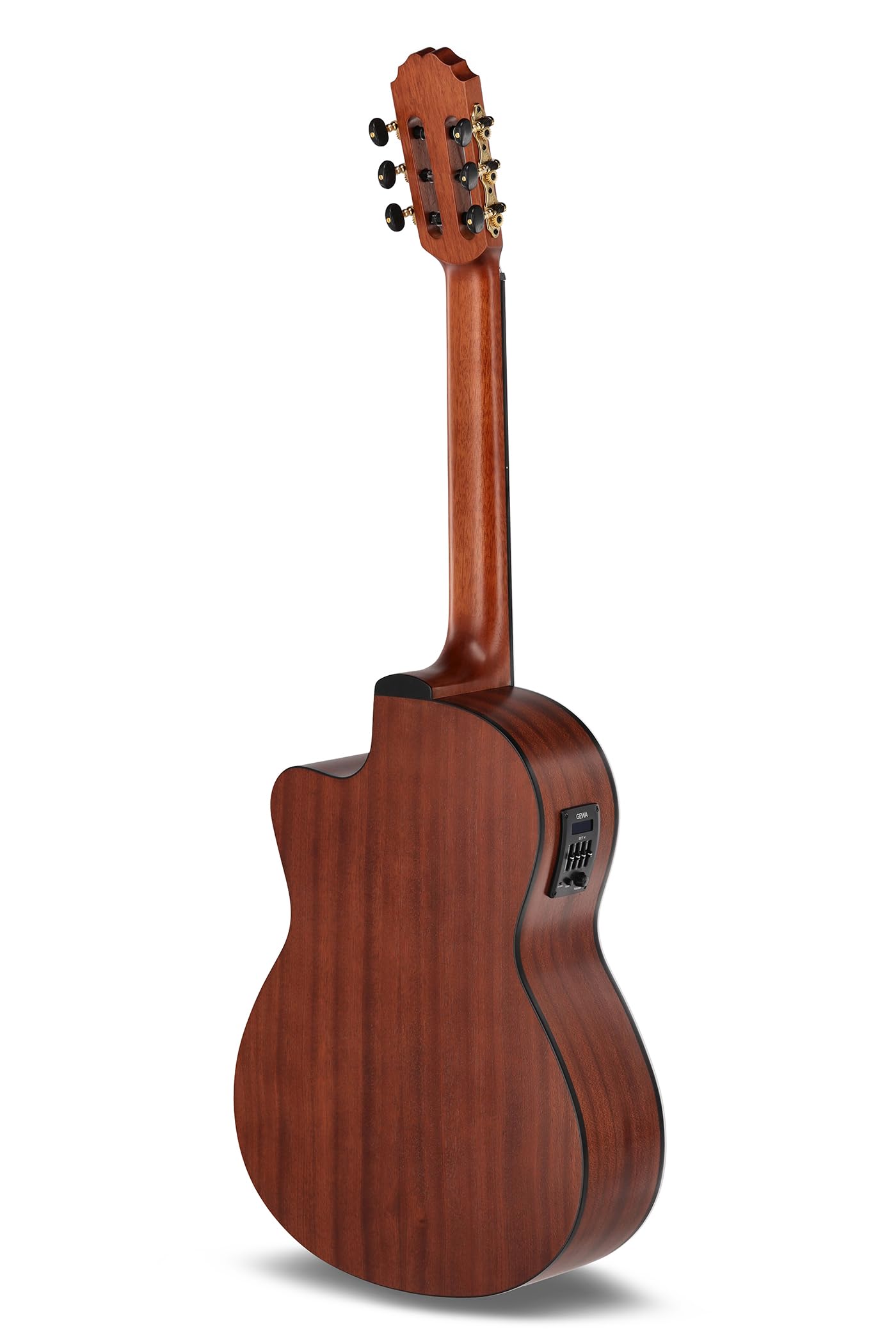LUTHIER MANUEL RODRÍGUEZ E-Akustikgitarre Caballero Principio - Black Top Cut - Massive Fichtendecke schwarz - Boden/Zarge Sapelli Mahagoni - ETC-4 Preamp - CA-PM SB