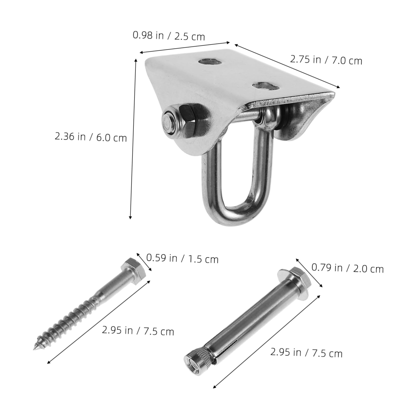 BESPORTBLE Swing Hangers Set Heavy Duty Stainless Steel Hooks for Hanging Hammock Chair Swivel Ceiling Mount Hardware Kit