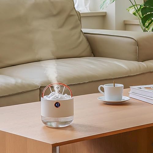 Miniatura 6 de Mini humidificador portátil con luz nocturna de 20.3 fl oz, pequeño humidificador de niebla fría, humidificador de escritorio personal para