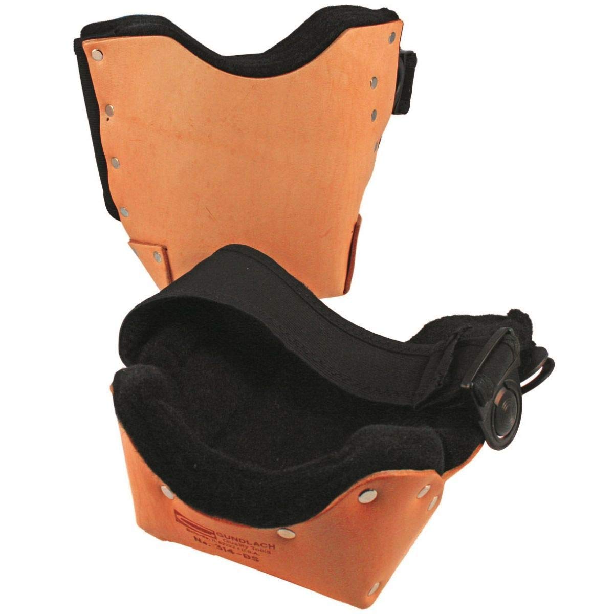 Gundlach314-DS "Double Stuff" Leather Knee Pads w/Snaps