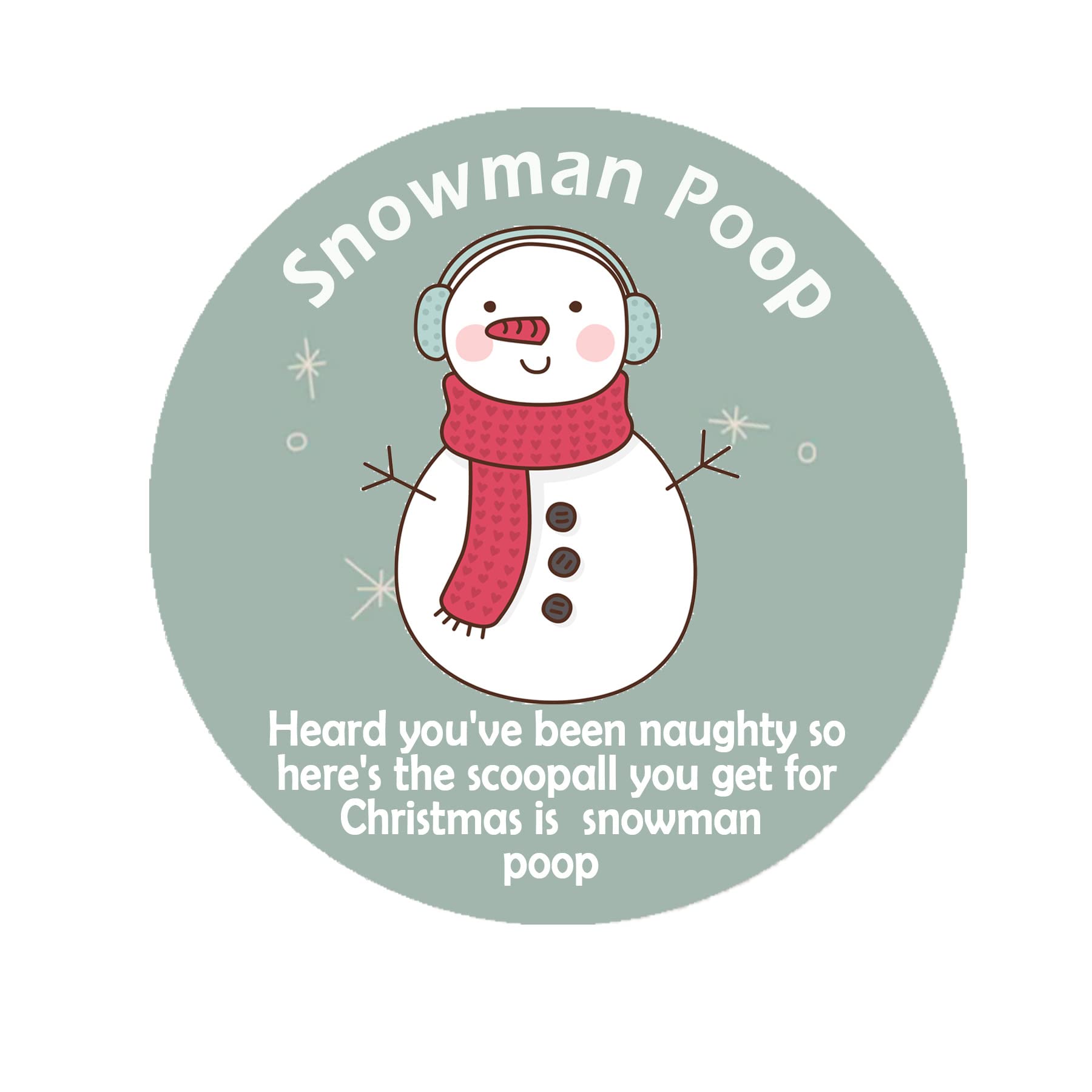 Treasured Forever Snowman Poop Christmas Stickers - Santa's Magic Key, Magic Reindeer Food, - Christmas Eve Box - Christmas Labels/Stickers (Snowman Poop)