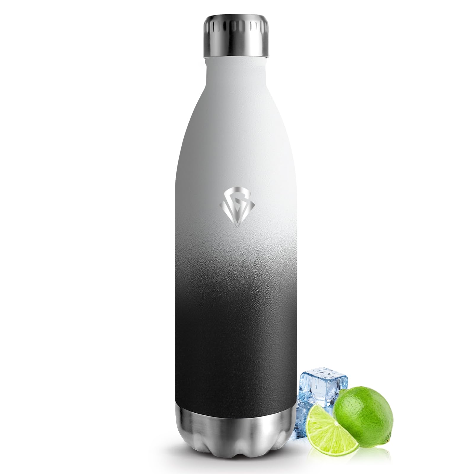 Stainless Steel Water Bottle, 1 Litre, Thermos Flask, BPA-Free, Sports Water Bottle, Leak-Proof Water Bottle, Suitable for Carbonated Drinks, Thermos Flask for Bicycle