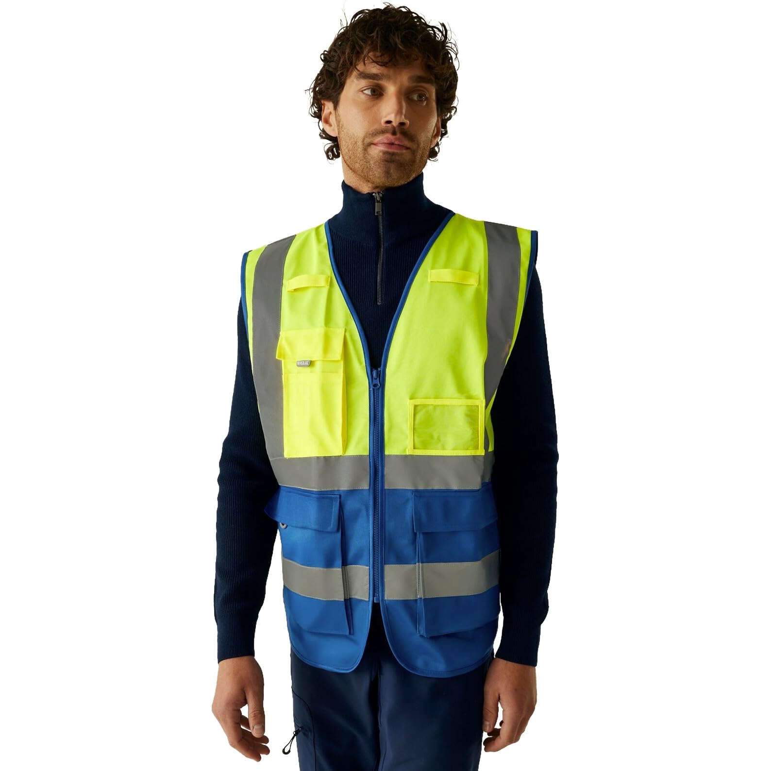Regatta Men's Pro Hi-Vis Executive Vest - Yellow Royal Bl - M