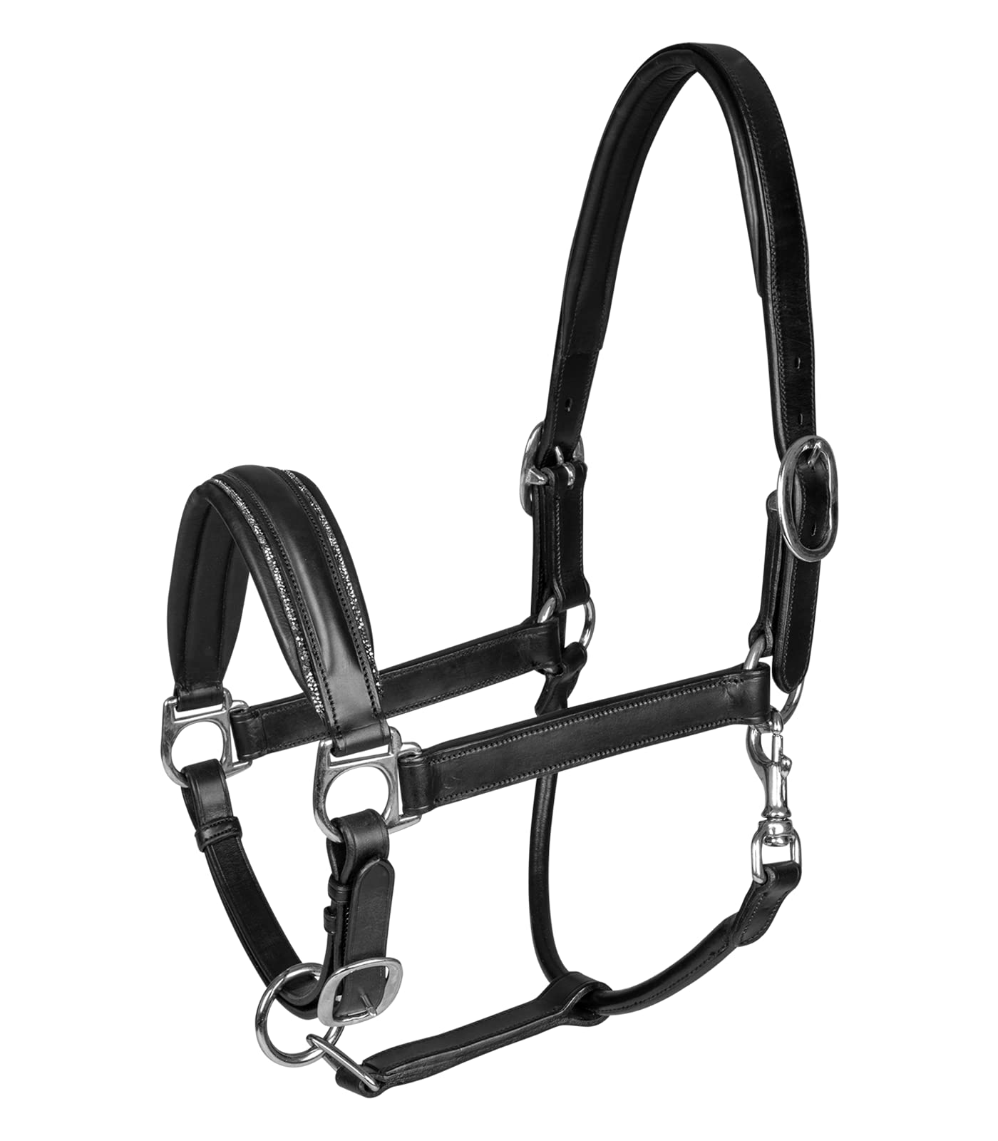 Cabestro S-Line Glamour negro talla VB Waldhausen accesorio para caballo cob