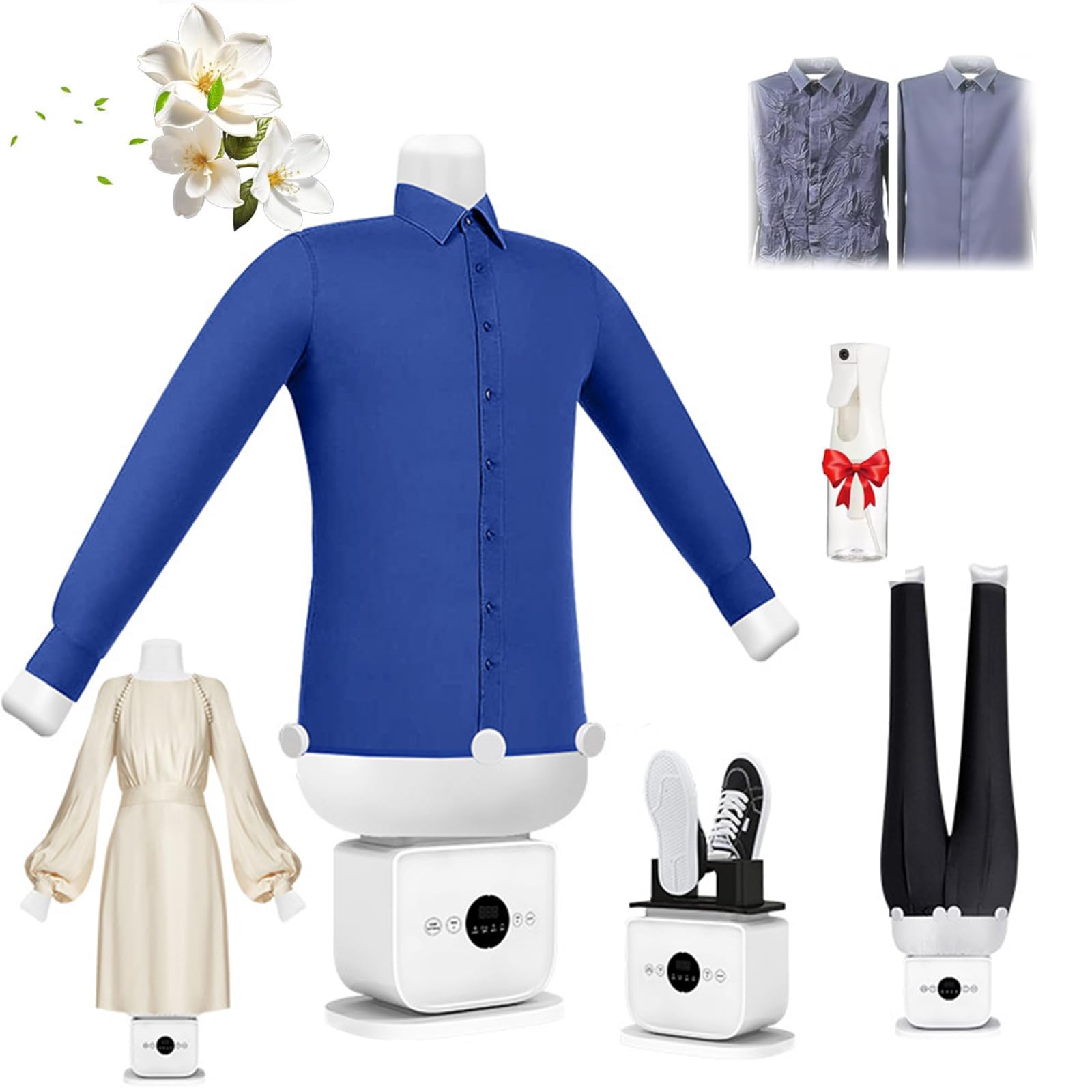 Automatic Hot Air Dryer And Iron,Clothes Dryer,Portable Ironing Machine Electric Steam,Hands Free Wrinkle Remover For Shirts Pants,Apartment Dorm Room Essentials(Size:B)