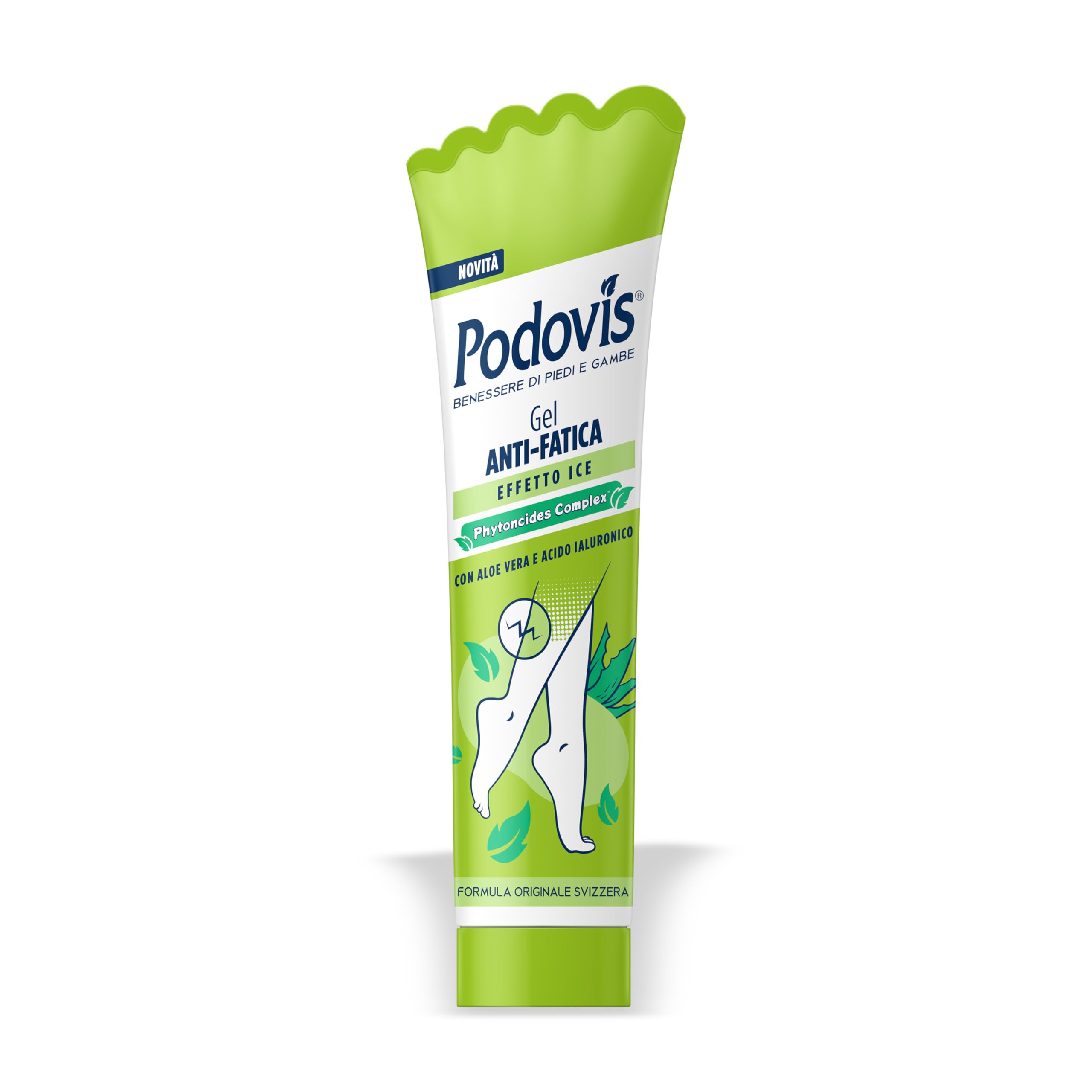 Podovis, Gel Antifatica - "​Effetto Ice" Rinfrescante e Defaticante, Crema Gambe Stanche, Sollievo Immediato, Pelle Morbida ed Idratata, Elimina la Sensazione di Pesantezza e Affaticamento, 150 ml