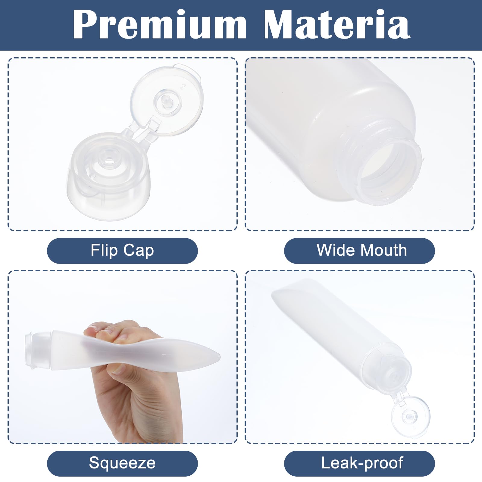 Classicseali 6pcs 50ml Travel Bottles, Refillable Travel Bottles, Plastic Empty Squeeze Bottle - Image 3
