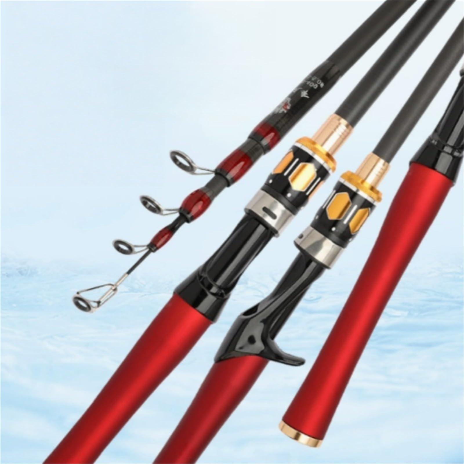 Canna da lancio telescopica 1,8 m/2,4,7 m Pesca alla carpa in fibra di carbonio viaggio portatile for spigole e barracuda