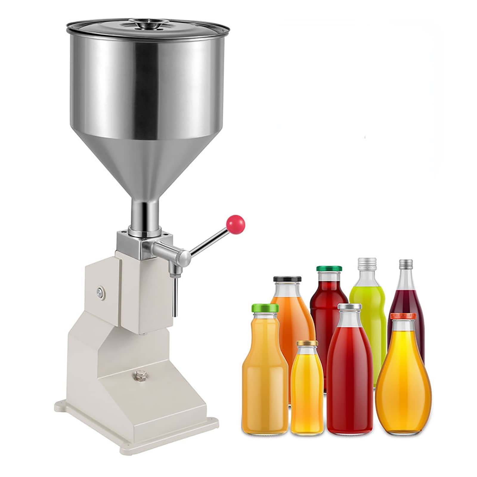 XQZMZSCP Manual Liquid Filling Machine Bottle Filler Manual Filling Machine 5-50ml Stainless Steel for Water Oil Lipgloss Lotion