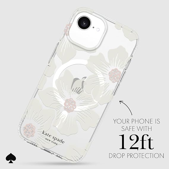 kate spade new york iPhone 16e/15/14/13 Case- Hollyhock Cream Floral