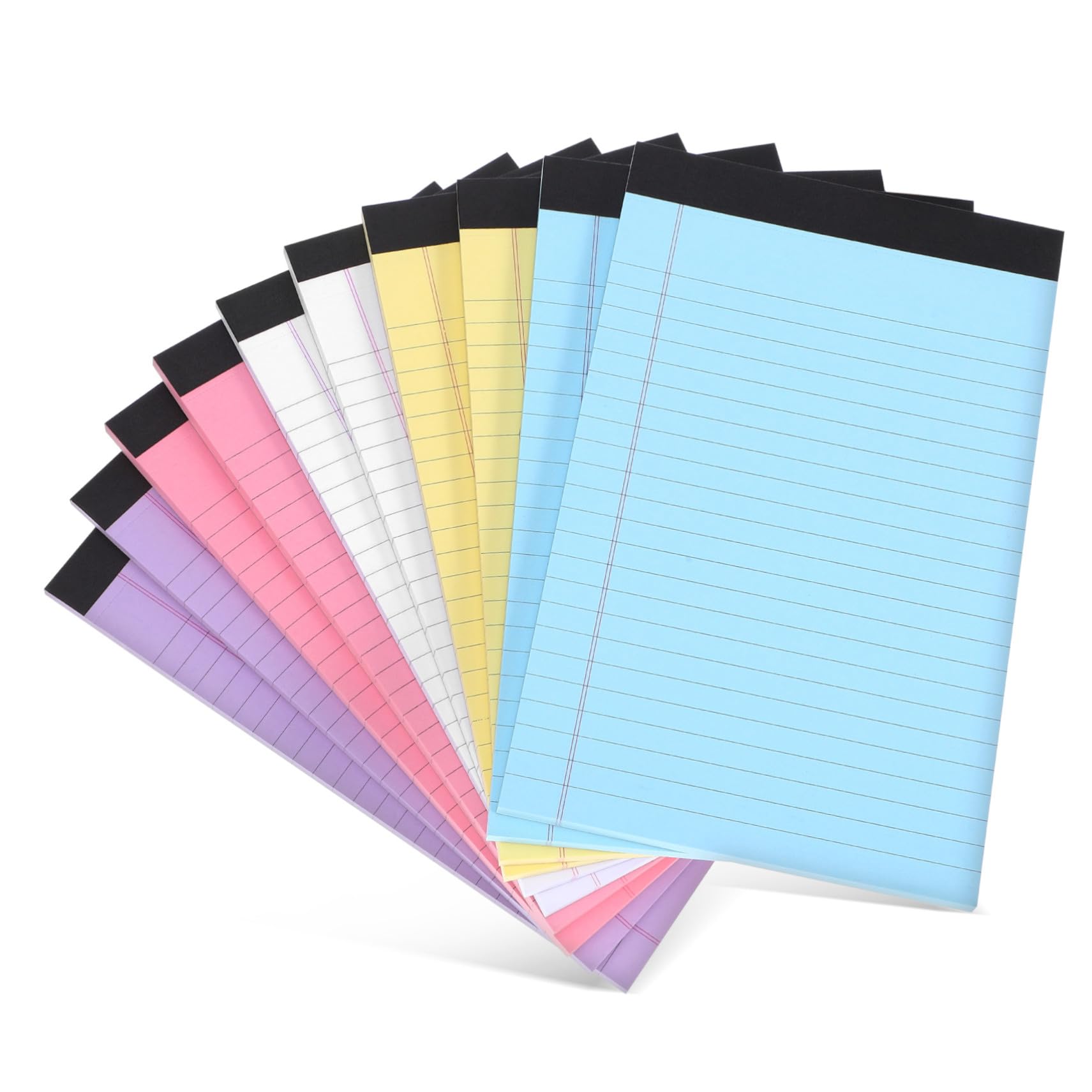 Paquet De 10 Bloc-notes Colorés Lot de Carnets Ligné pour Prise de Notes Bureau Scolaire Pages Vives Antitransfert Petit Cahier Portable Multifonction