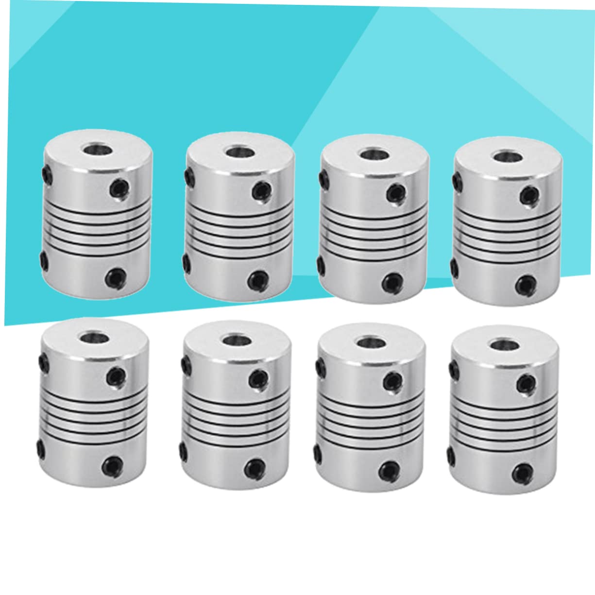 24 pièces accouplement à soufflet accouplement de faisceau accouplement d'arbre flexible accouplement d'entraînement flexible accouplement flexible sûr dé à coudre moteur pas à pas servomoteur pas à
