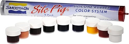Silc-Pig pigmentos de silicona, 9 muestras de color