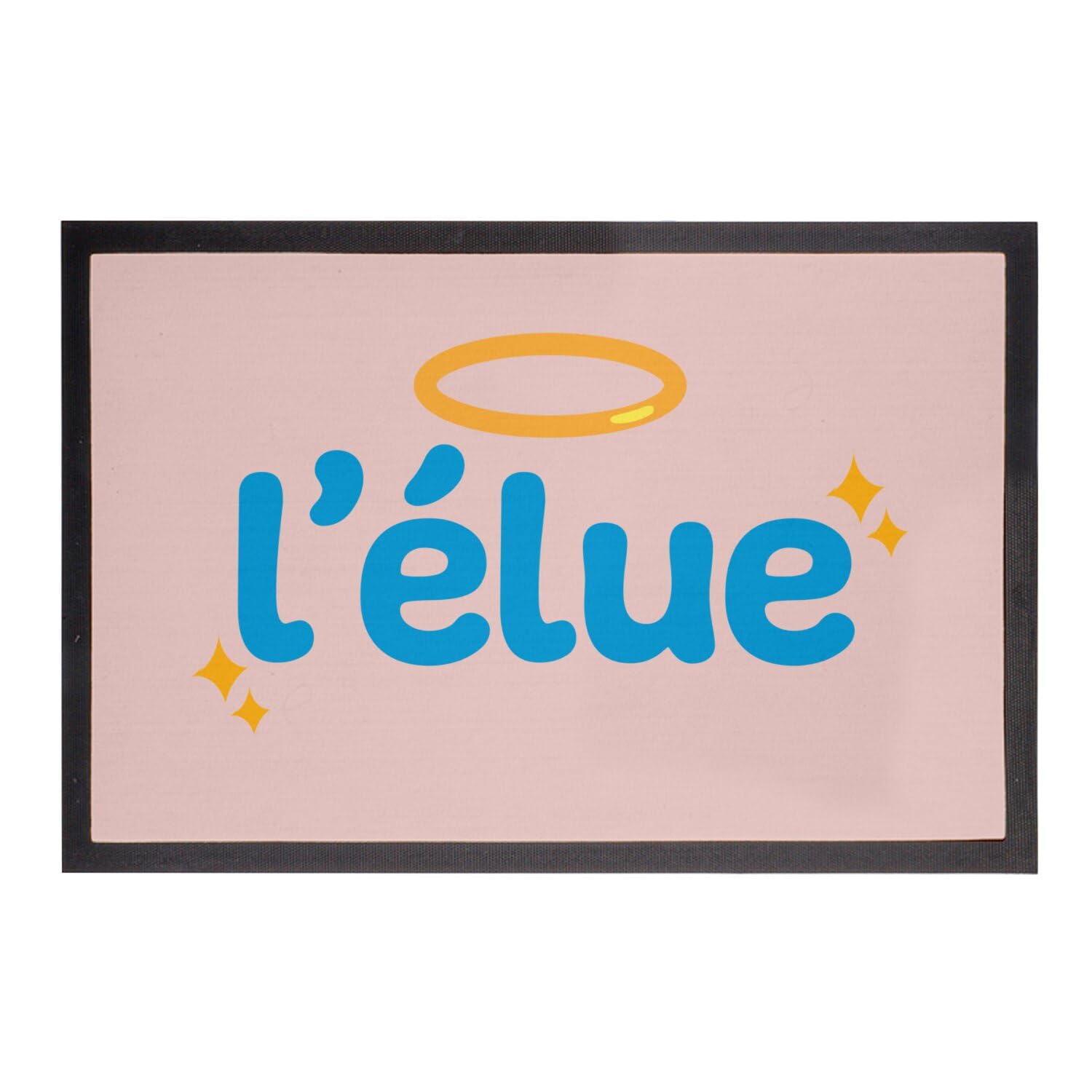 Paillasson rose 75x50cm Princesse Reine Ange pour une entrée de maison élégante et accueillante