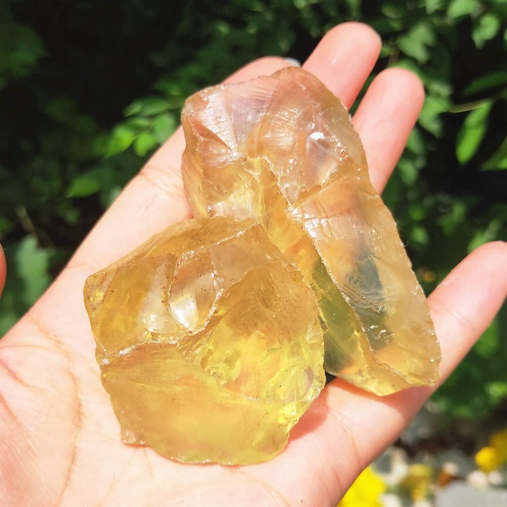 Cristallo Naturale Grezzo Naturale Non trattato citrino Cristallo Quarzo Giallo Pietra Grezza Topazio Adatto for la casa Collezioni di casa (Size : 110-130g)