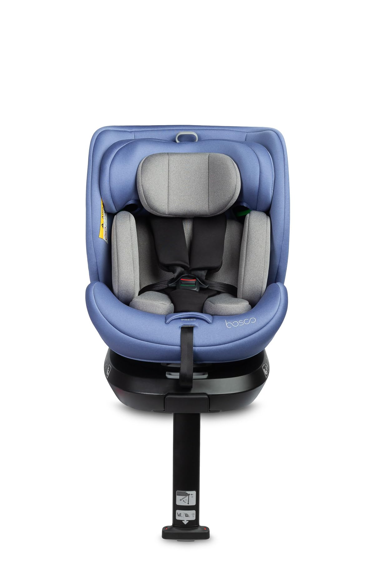 CARETERO - Reboarder 360 Drehbar mit Isofix - 4in1 Babyschale und Kindersitz Auto Gruppe 0-3, für Kinder 40-150 cm, mit Station, verstellbare Rückenlehne, Stützfuß - Bosco Blau