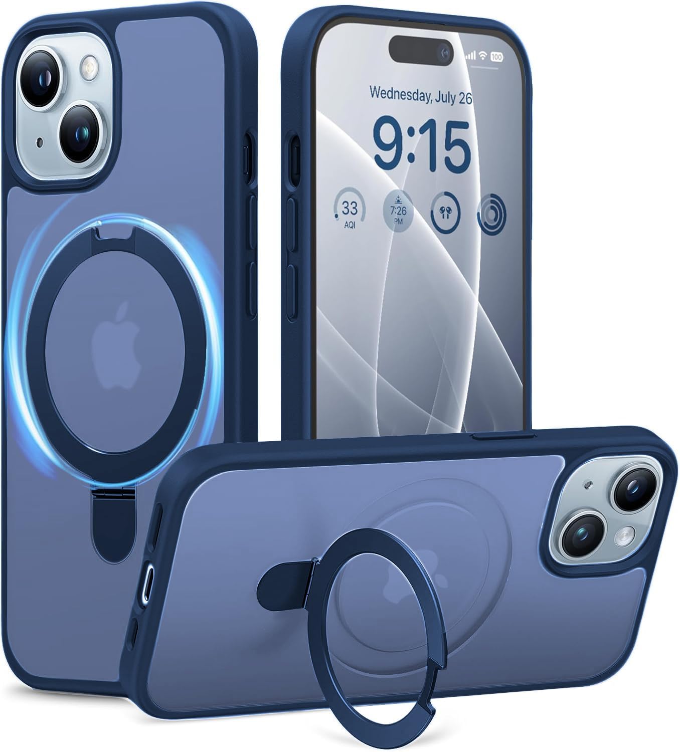 DIZORO iPhone 16 Plus Case with Magnetic Stand -28