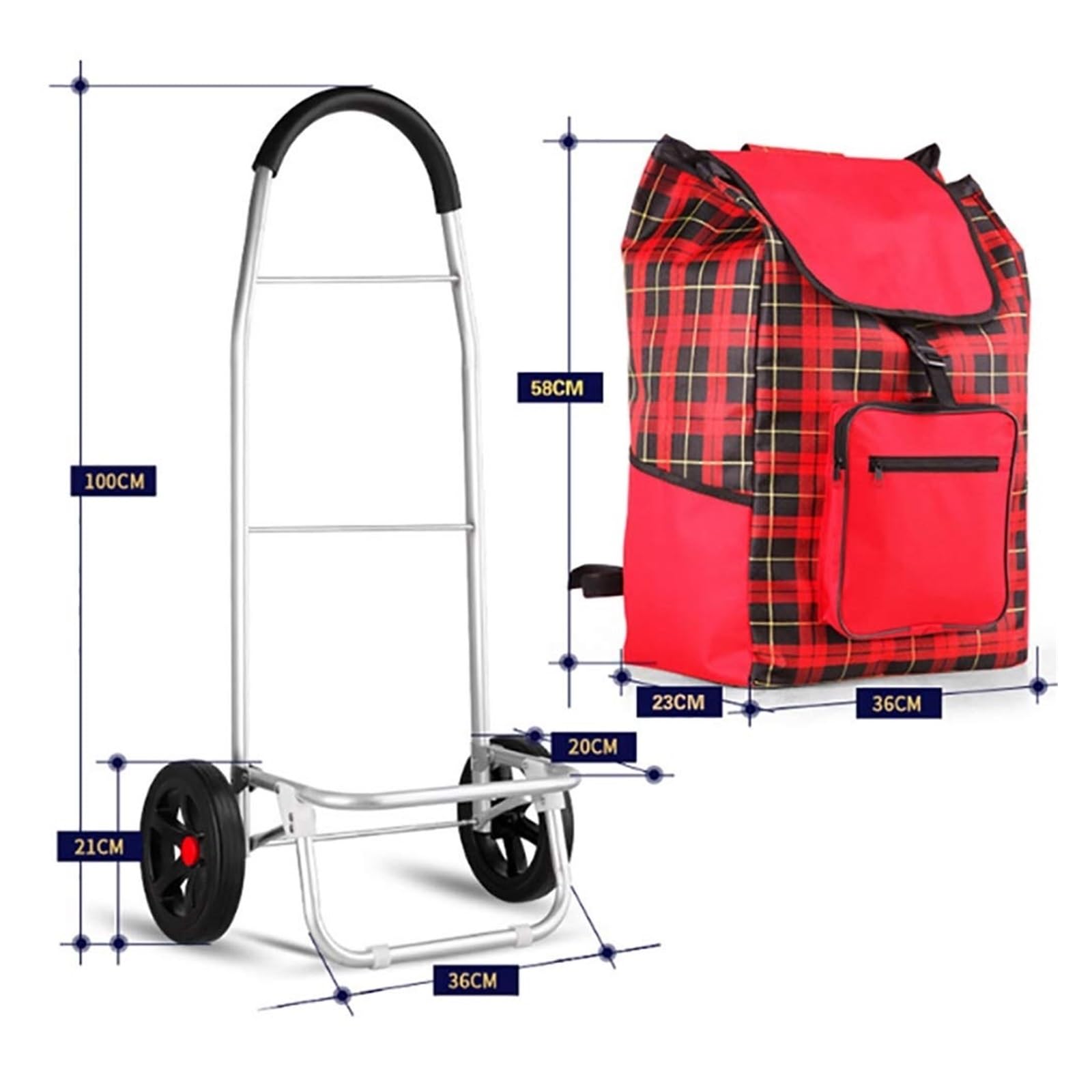 Borsa Della Spesa In Tessuto Oxford Pieghevole Per Carrello