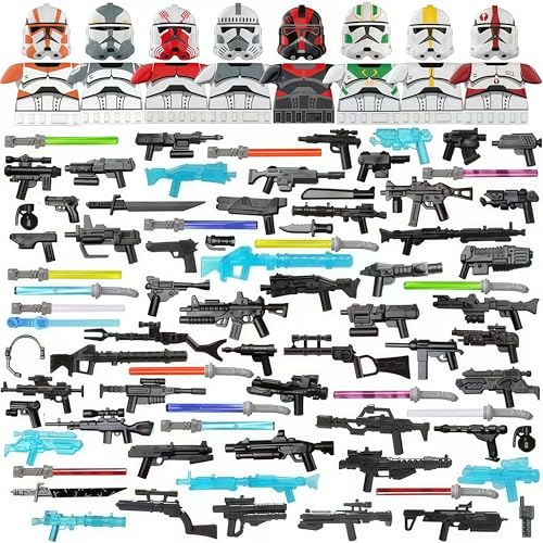 Military Minifigures Weapon Armor Kit for Star War Army Weapons and Accessories Set Compatile with...