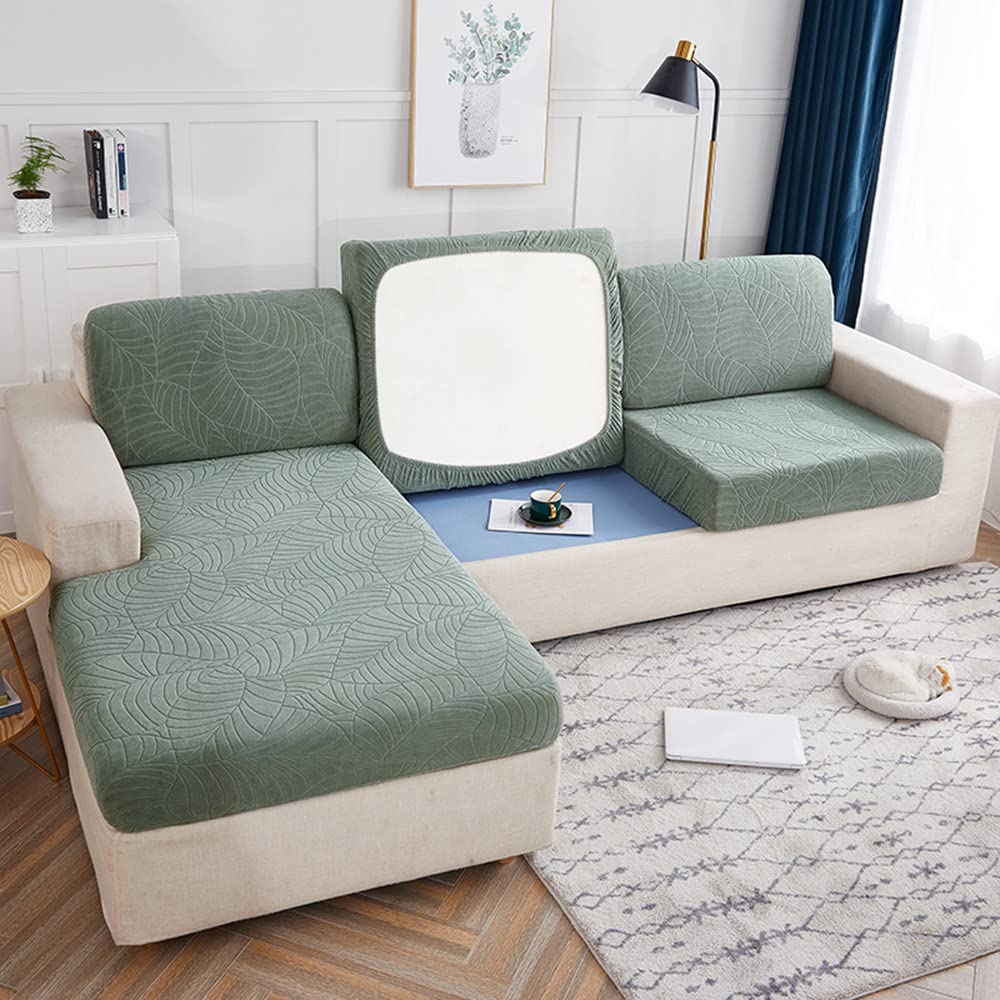 Elover Sofa Cushion Cover - Waterproof Sofa Cushion Cover, Non-slip Elastic Seat Cover, Three-Dimensional Pattern Sofa Seat Cover