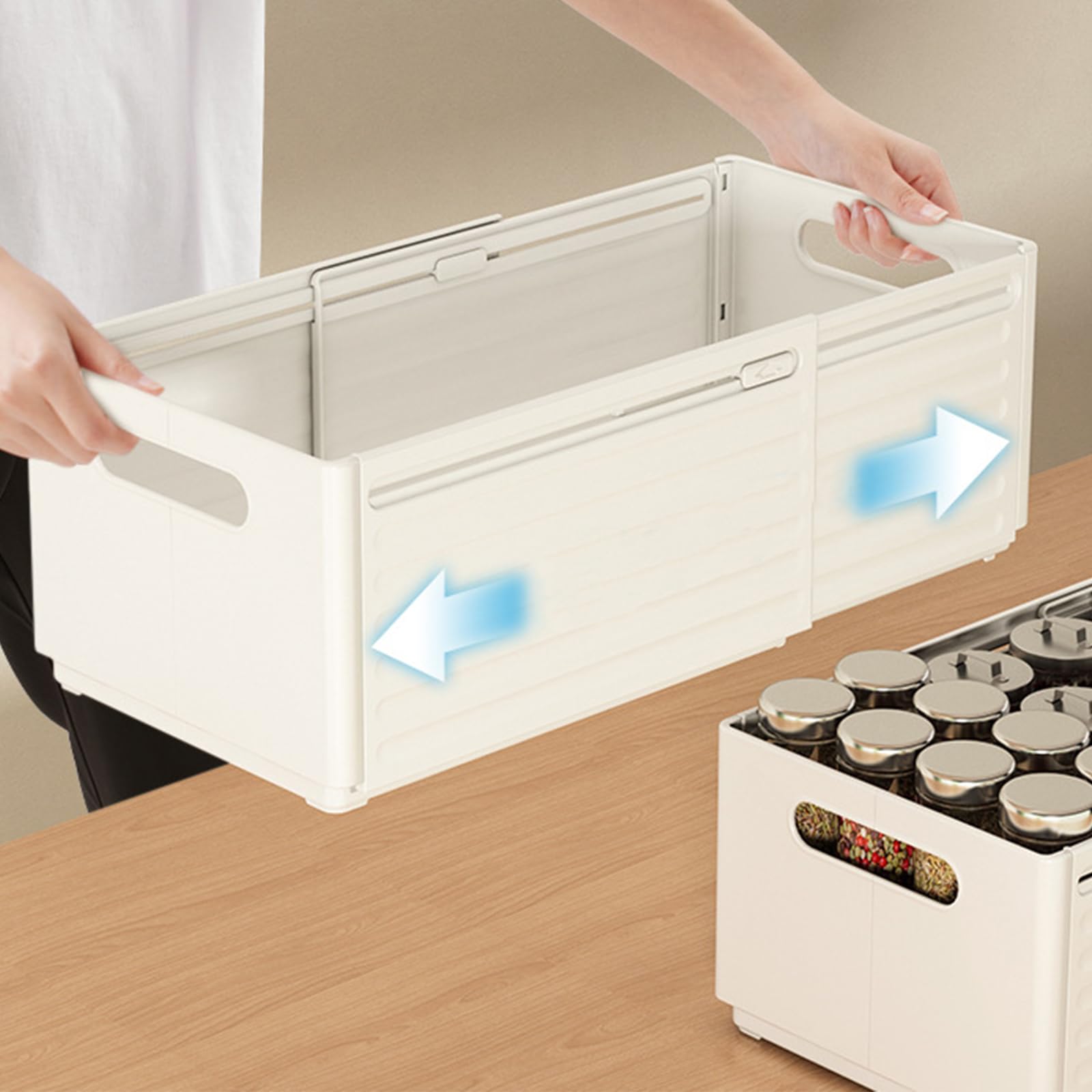 2 Pack Plastic Drawer Organizer, Stackable Sundries Storage Box, Multifunctional Drawer Box Clothing Cabinet Underwear Storage Kitchen Desktop Storage Box Organizer (Large, White)