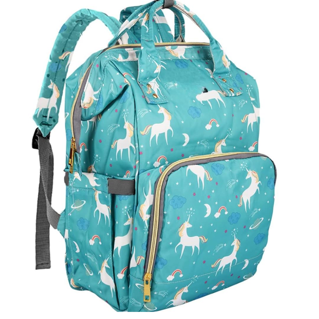 Miracle Moms Diaper Backpack with Insulated Bottle Pocket & Multiple Storage Compartments/Baby Travel Bag product organizer bagpack Printed/Maternity bag-image-30