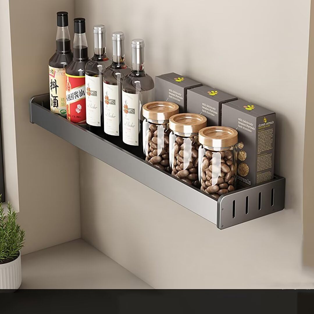 Wandmontiertes Küchenregal 360° Drehbar - Klebehaken Für Utensilien Ohne Bohren