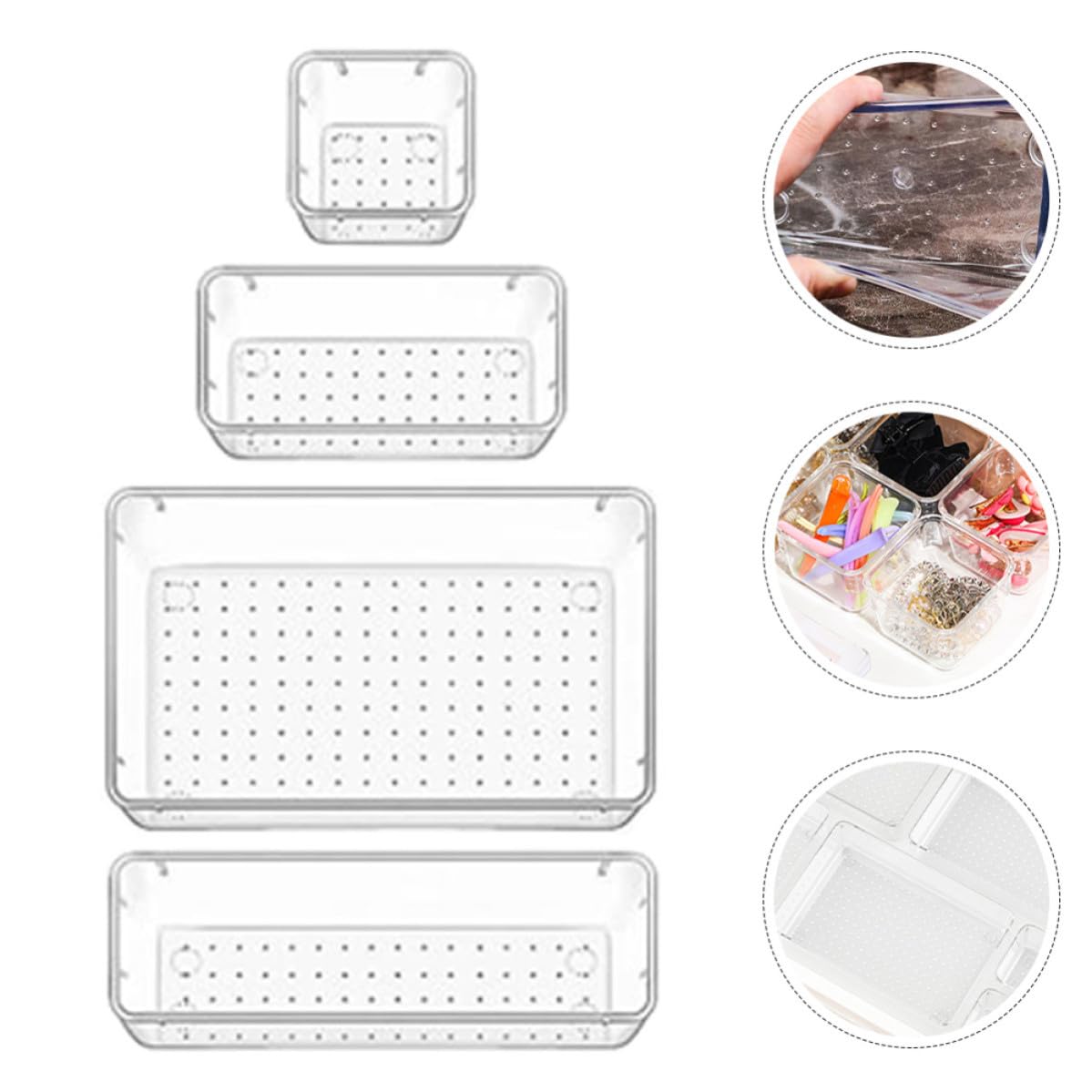 Caja de Almacenamiento para Cajones Transparente Pet 15 Piezas