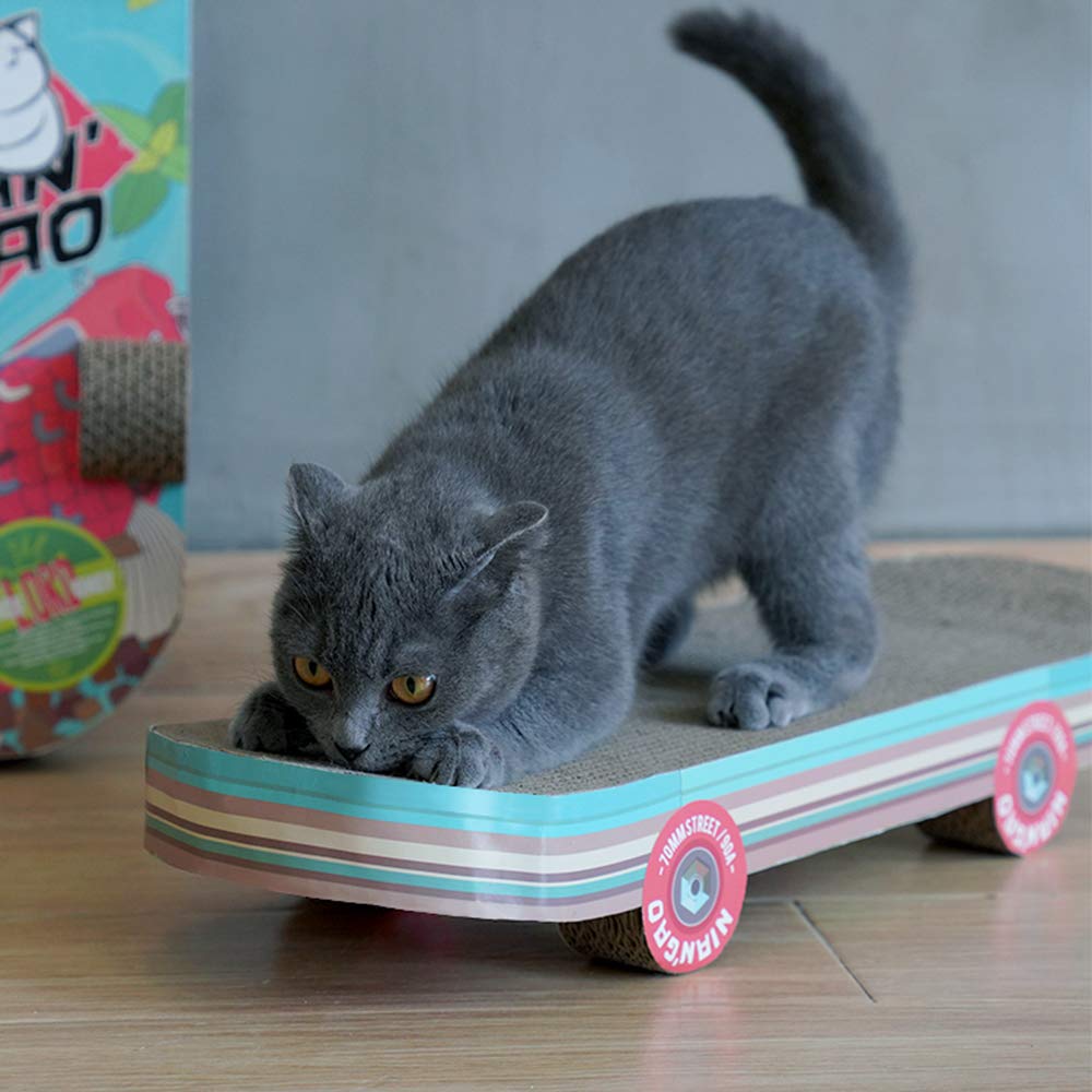 Amazon | NIANGAO 猫用 爪とぎ スケボー型 猫用スケートボード