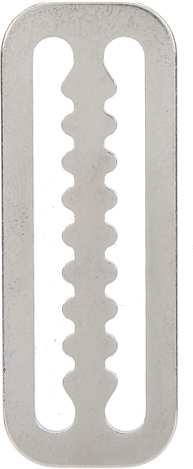 4-Piece Weight Belt Retainer, 304 Stainless Steel Serrated Slide Keeper with Finish Belt Clamp for Diving 2in Webbing