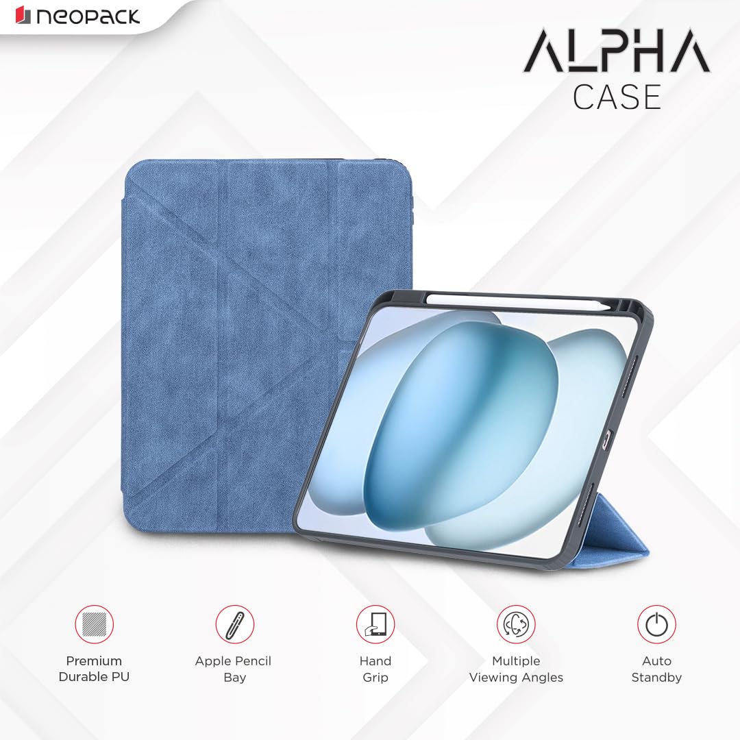 Neopack Alpha Y Fold Smart Cover with Pencil Holder for Apple iPad