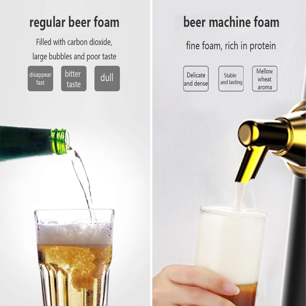 Dispensador de cerveza portátil, potenciador de espuma ultrafina para una frescura más duradera para los entusiastas de la cerveza